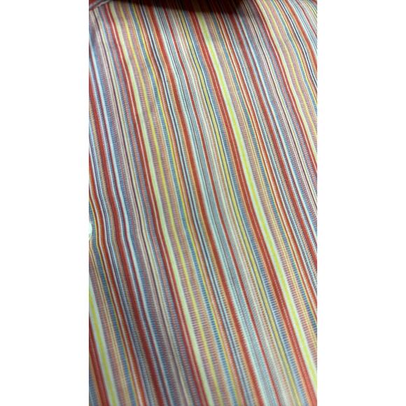 men's vintage red striped button down collared shirt - Picture 2 of 3